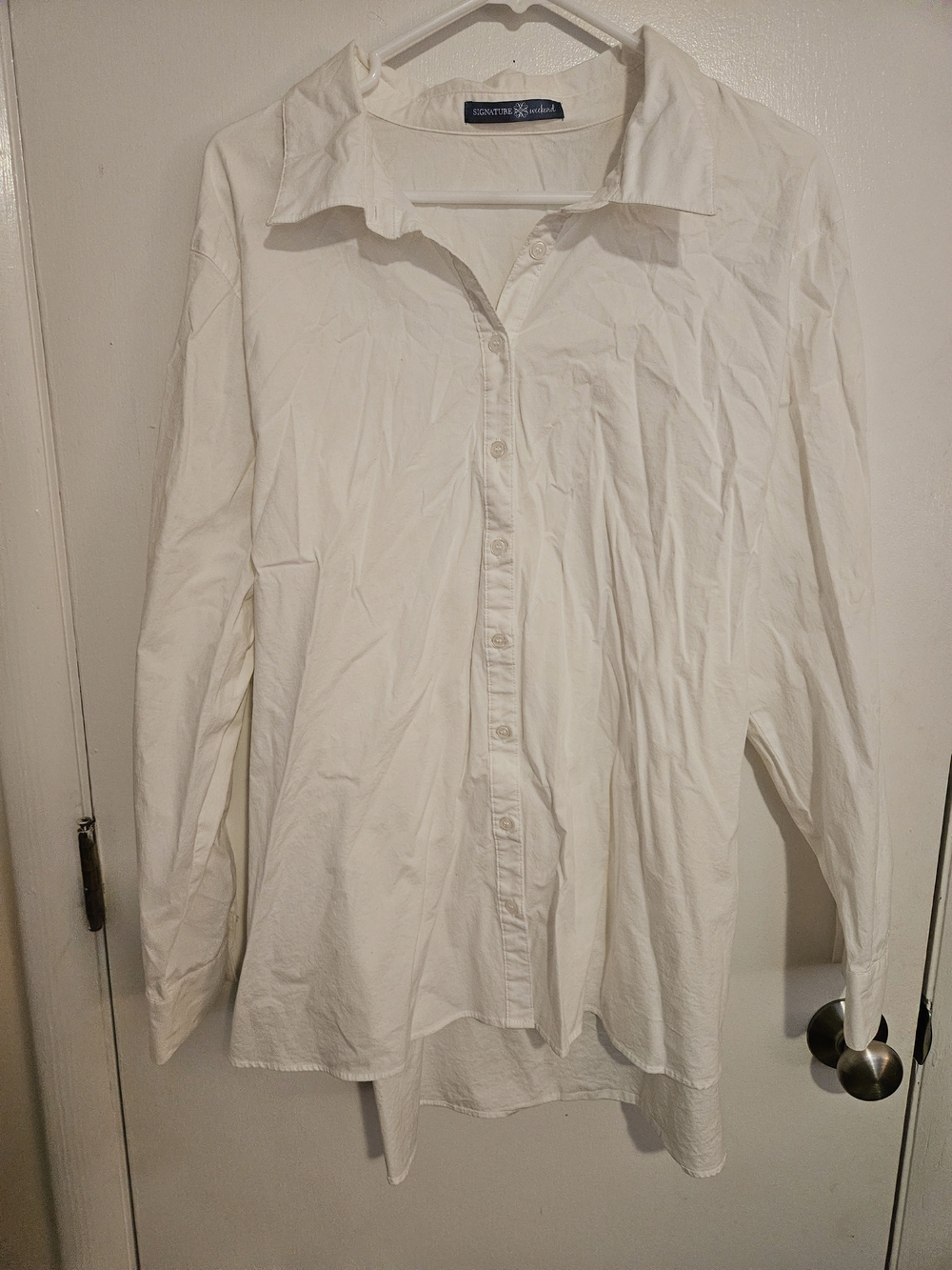 White Button-Down Shirt With Ties- Classic Tailored Fit